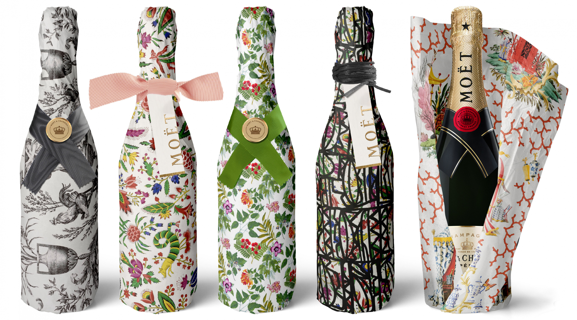 moet chandon paper wrapping gift pattern
