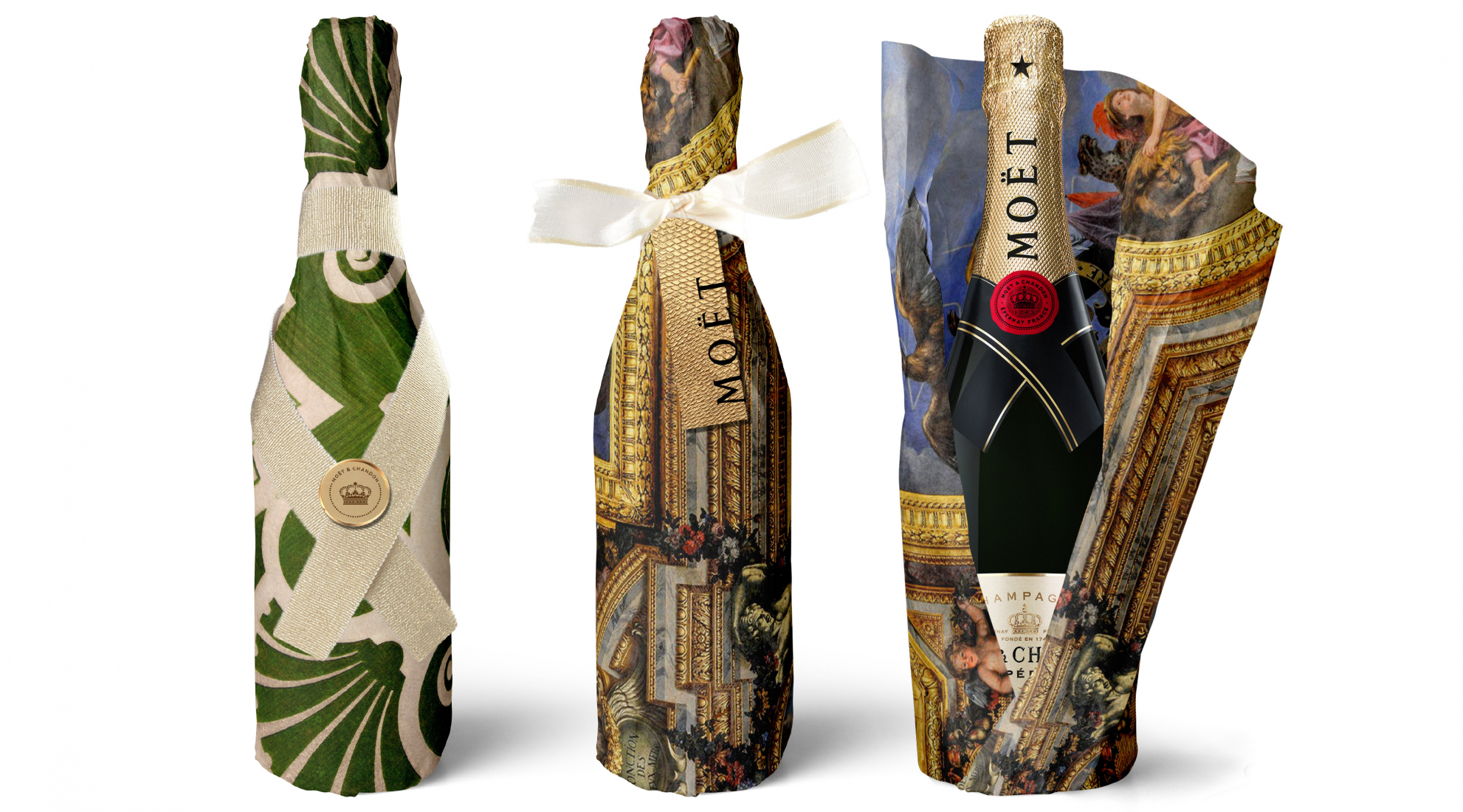 moet chandon paper wrapping gift palace versailles