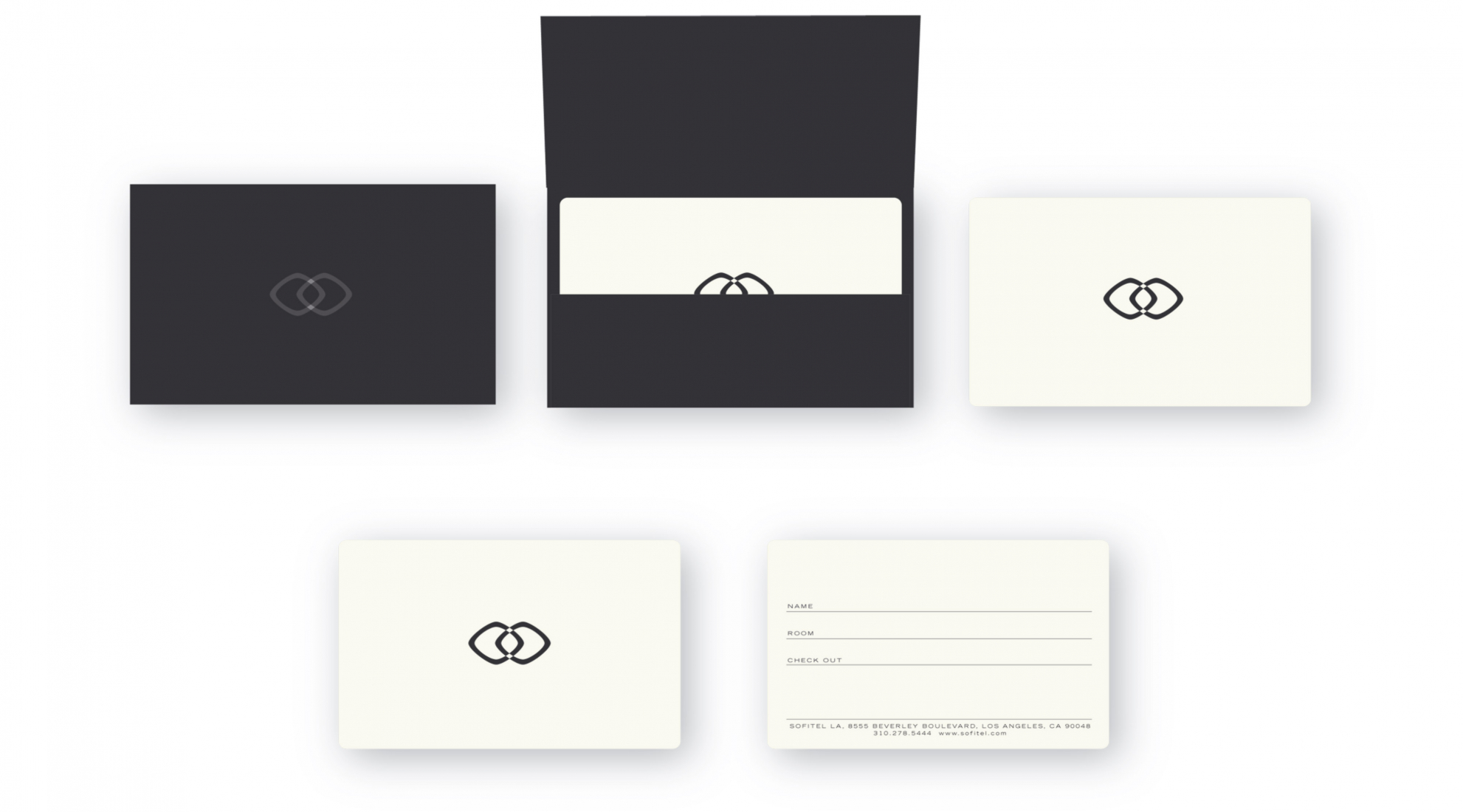 sofital stationery logo black white O ring