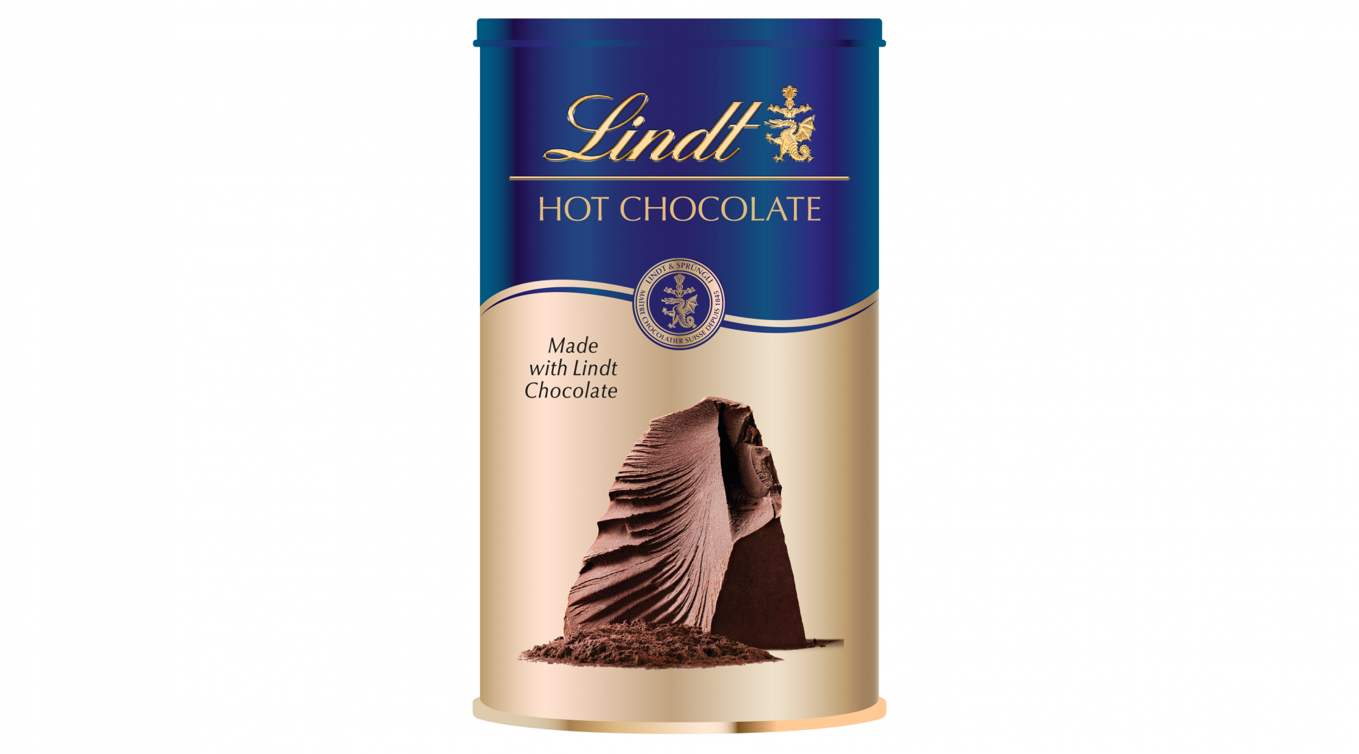 Lindt hot chocolate wave gold blue seal mountain powder cocoa